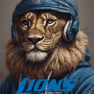 DETROIT LIONS NFL Poster Print Wall Art Wall Decor 11x17 Great Gift 4 Lions Fans